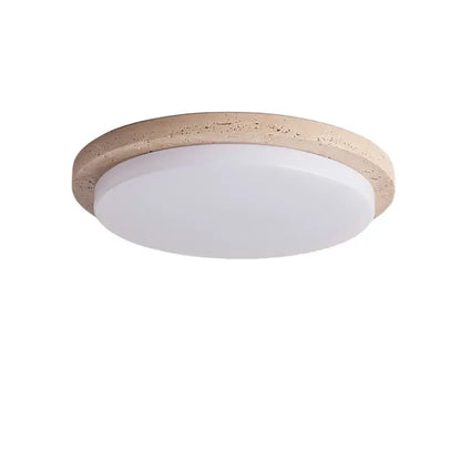 Modern white stone led ceiling light bedroom warm diffused glow