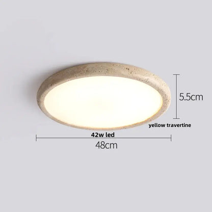 Modern white stone led ceiling light bedroom warm diffused glow