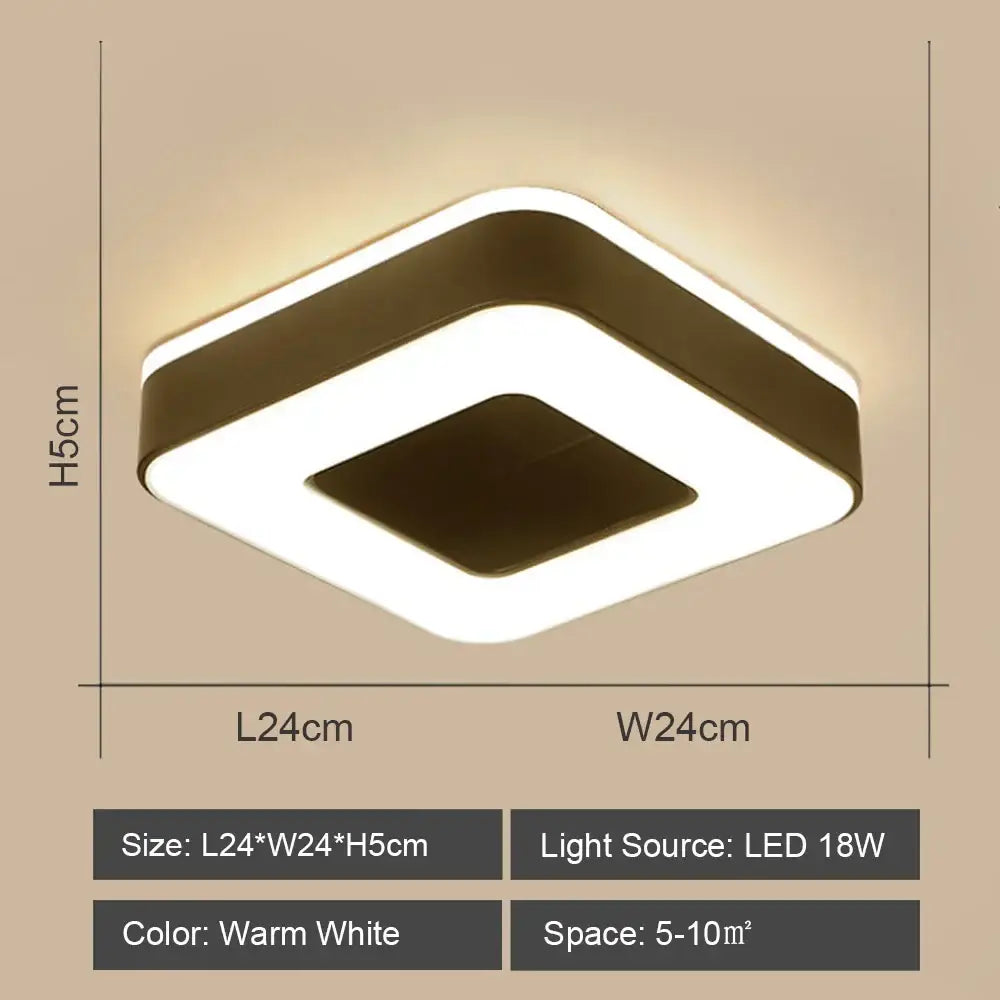 Modern geometric black & white led ceiling lights for living room