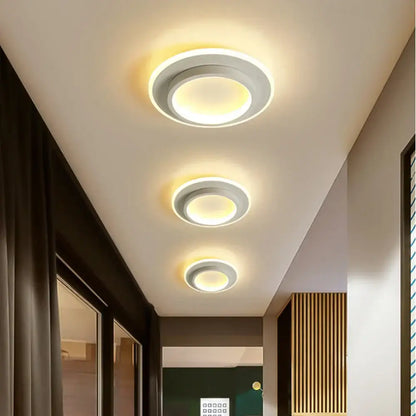 Modern geometric black & white led ceiling lights for living room