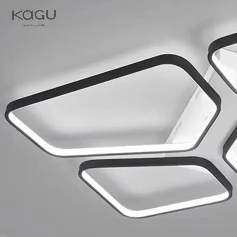 Modern geometric black led ceiling lights for living room