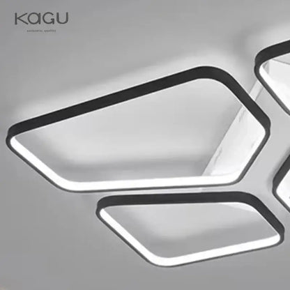 Modern geometric black led ceiling lights for living room