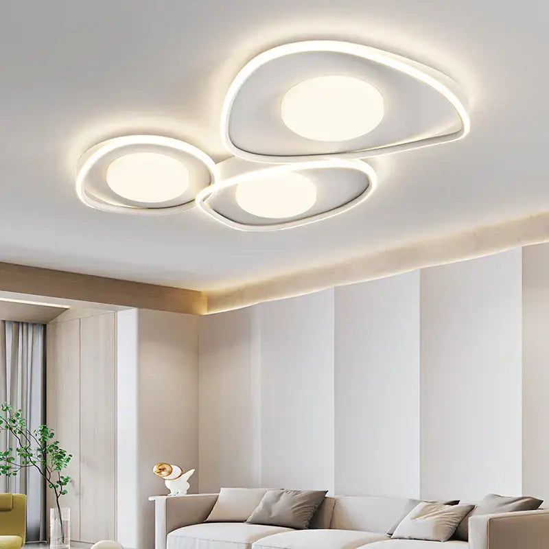 Modern white & gold square led ceiling lights for living room