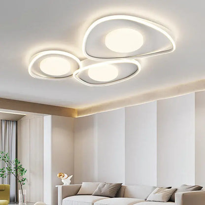 Modern white & gold square led ceiling lights for living room