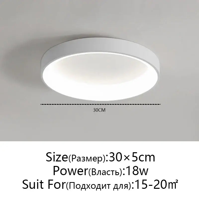 Modern minimalist white & grey led ceiling lights for living room