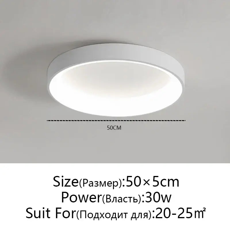 Modern minimalist white & grey led ceiling lights for living room