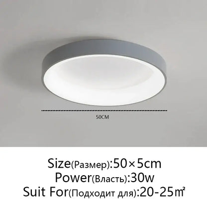 Modern minimalist white & grey led ceiling lights for living room