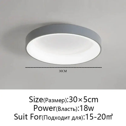 Modern minimalist white & grey led ceiling lights for living room