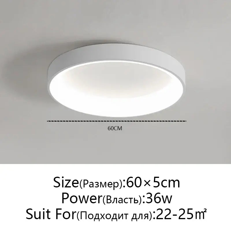 Modern minimalist white & grey led ceiling lights for living room
