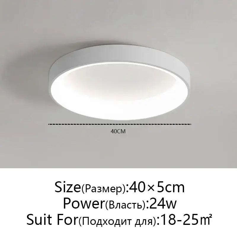 Modern minimalist white & grey led ceiling lights for living room