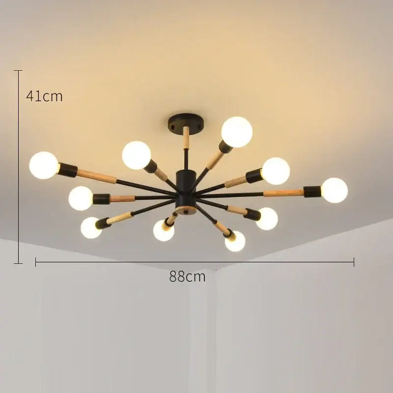 Modern white & wood led ceiling lights for living room