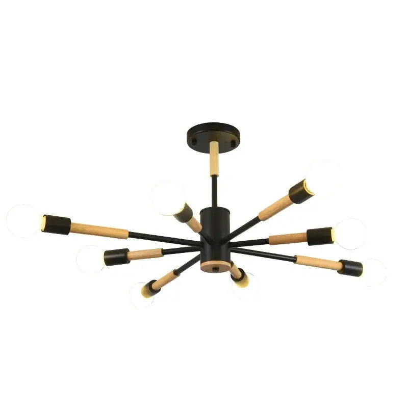 Modern white & wood led ceiling lights for living room