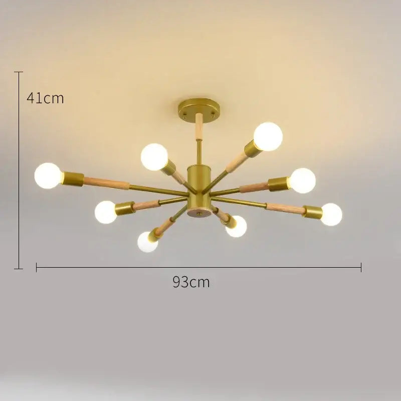 Modern white & wood led ceiling lights for living room