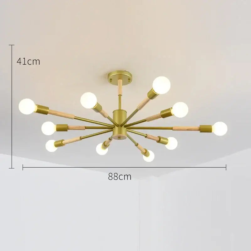 Modern white & wood led ceiling lights for living room