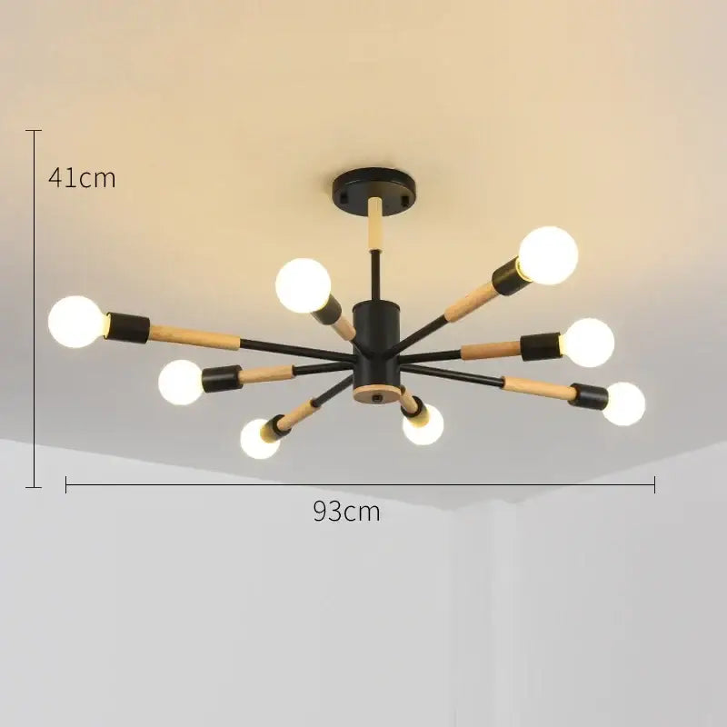 Modern white & wood led ceiling lights for living room