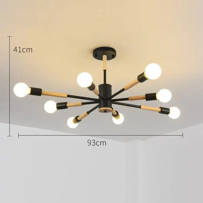 Modern white & wood led ceiling lights for living room