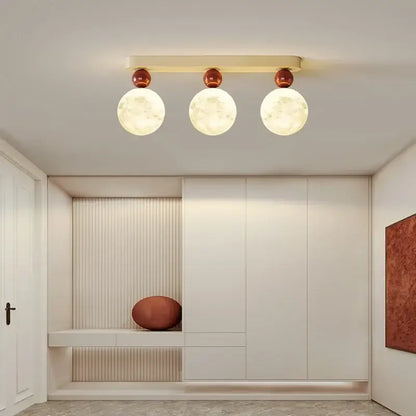 Modern cream led ceiling moon wall lamp bedroom lighting fixture