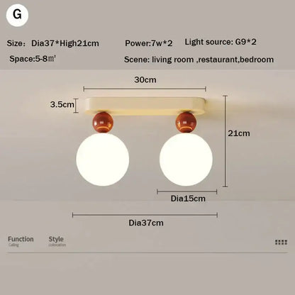 Modern cream led ceiling moon wall lamp bedroom lighting fixture