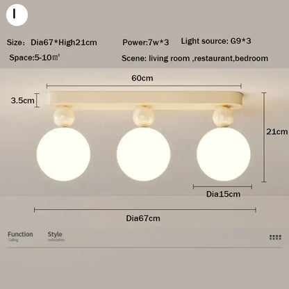 Modern cream led ceiling moon wall lamp bedroom lighting fixture