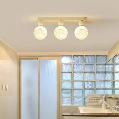 Modern cream led ceiling moon wall lamp bedroom lighting fixture