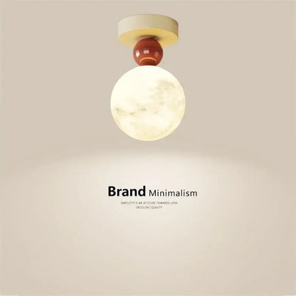 Modern cream led ceiling moon wall lamp bedroom lighting fixture