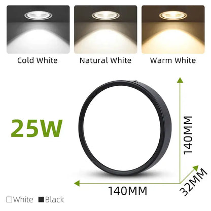 Adjustable black & white led ceiling spot for kitchen lighting