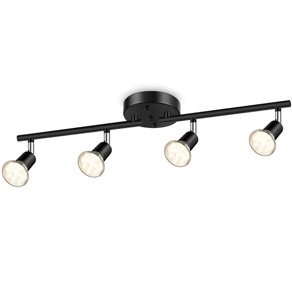 Modern black 5-light ceiling spotlight chandelier for living room