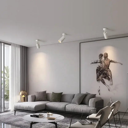 Modern black & white led ceiling spotlight living room track light