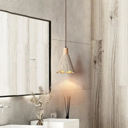 Wabi-sabi cream led cement pendant lamp dining room gold trim