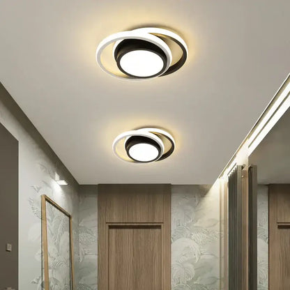Modern intertwined led chandelier black & white living room light