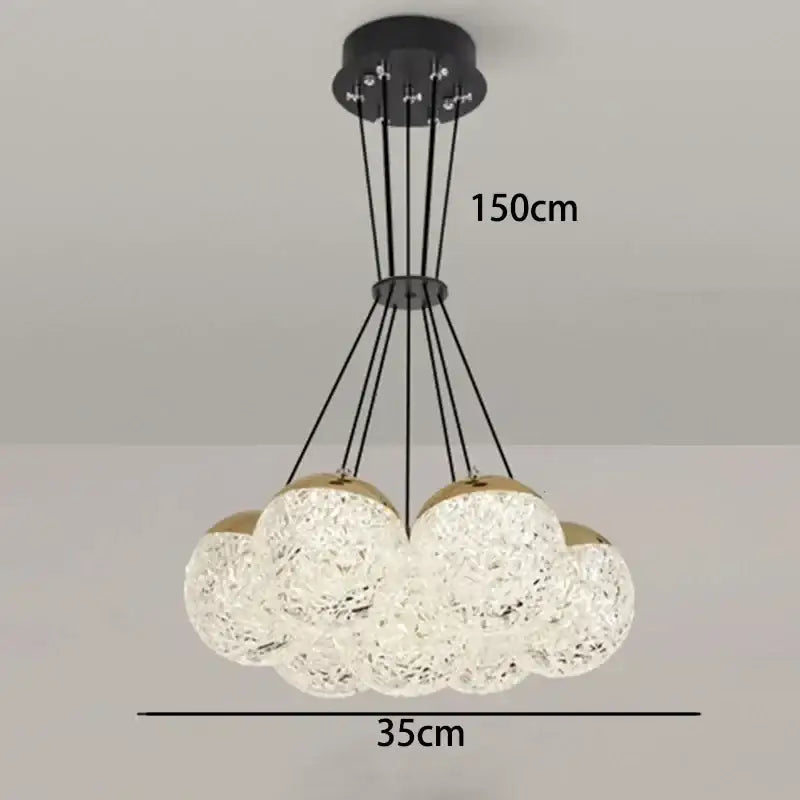 Modern cloud crystal led chandelier ceiling lamp for bedroom decor