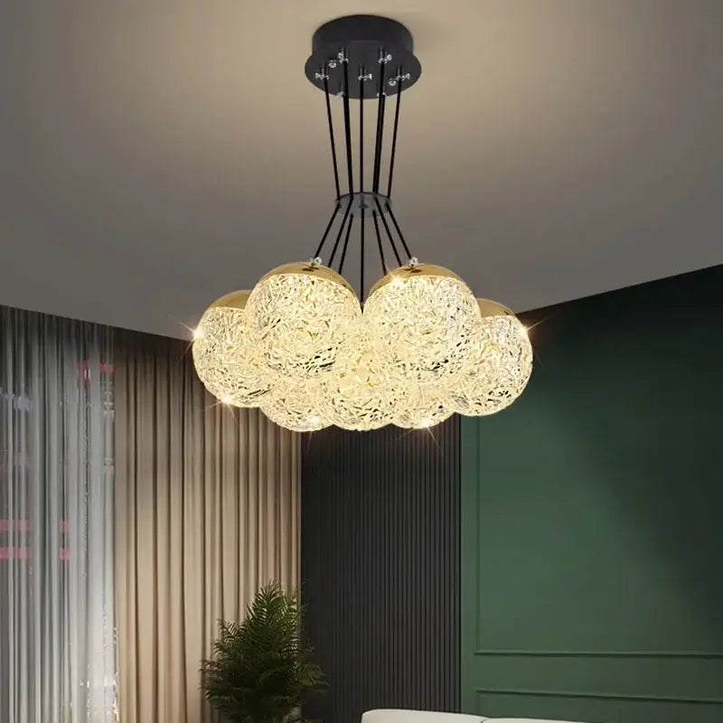 Modern cloud crystal led chandelier ceiling lamp for bedroom decor
