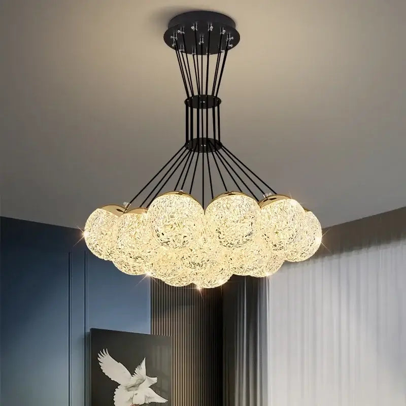Modern cloud crystal led chandelier ceiling lamp for bedroom decor