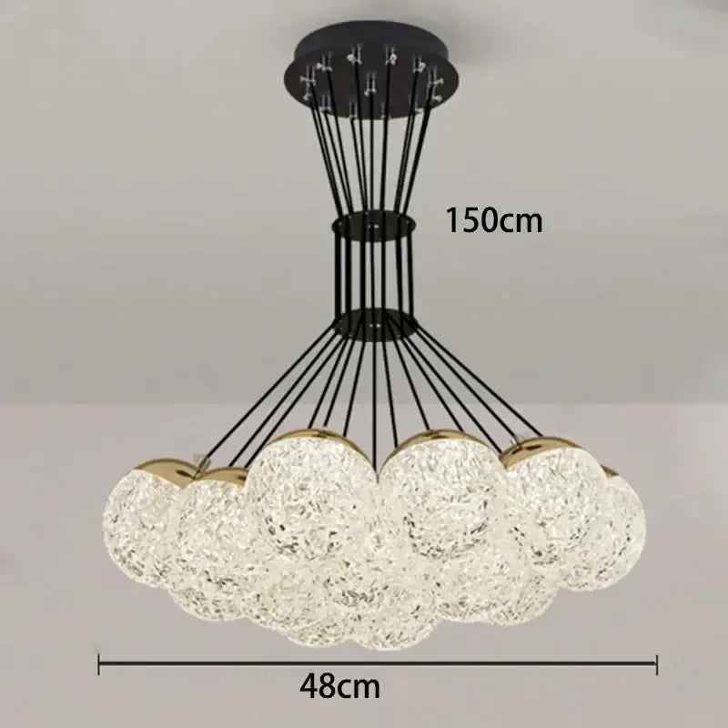 Modern cloud crystal led chandelier ceiling lamp for bedroom decor
