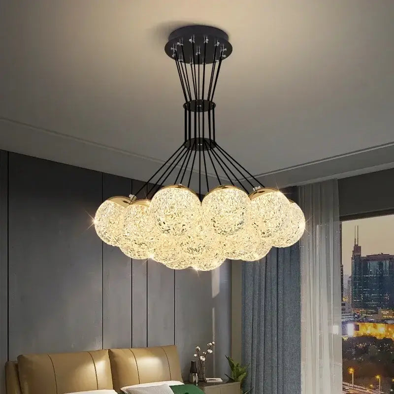 Modern cloud crystal led chandelier ceiling lamp for bedroom decor