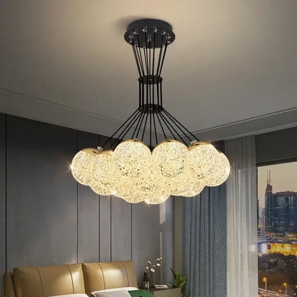 Modern cloud crystal led chandelier ceiling lamp for bedroom decor