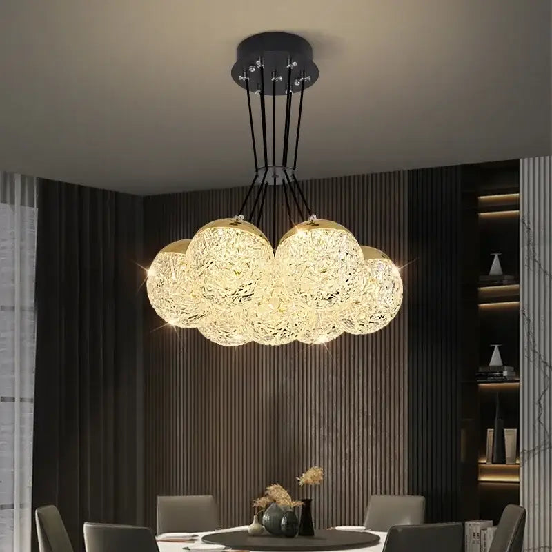 Modern cloud crystal led chandelier ceiling lamp for bedroom decor