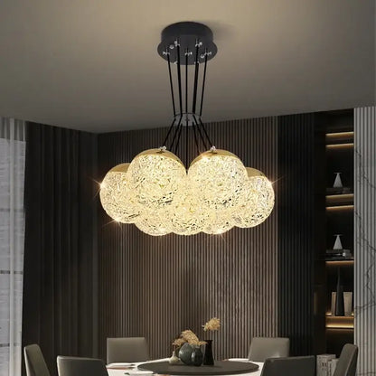 Modern cloud crystal led chandelier ceiling lamp for bedroom decor