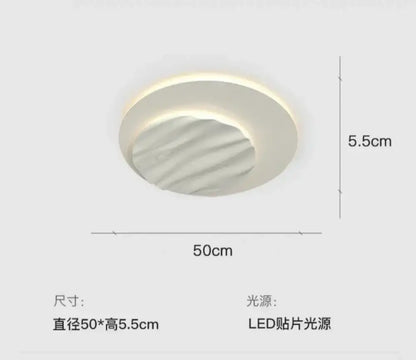 Modern mirrored ring led chandelier ceiling light for living room