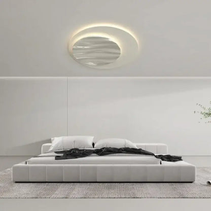 Modern mirrored ring led chandelier ceiling light for living room