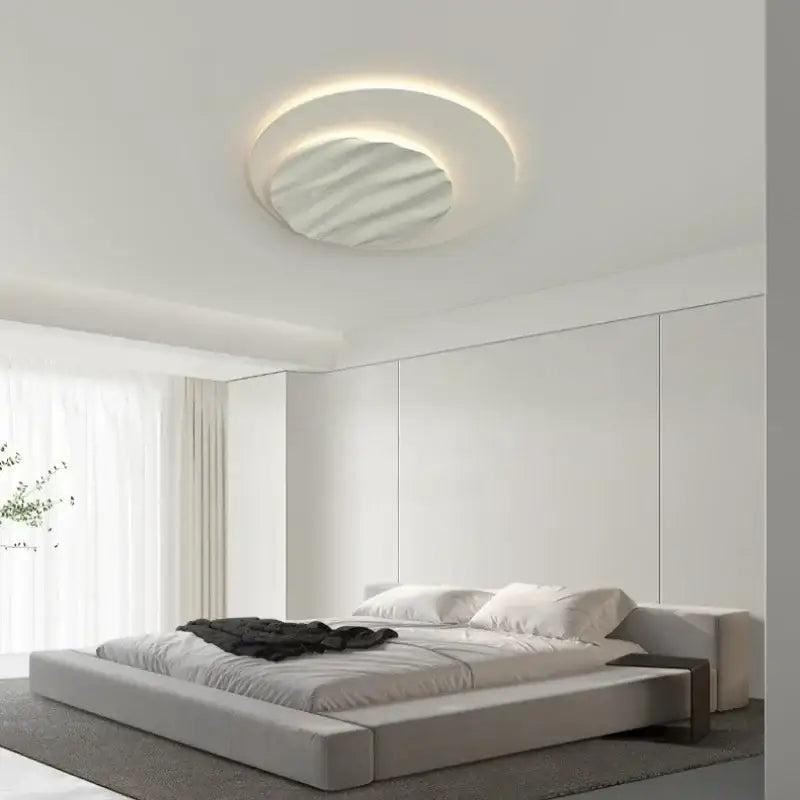 Modern mirrored ring led chandelier ceiling light for living room