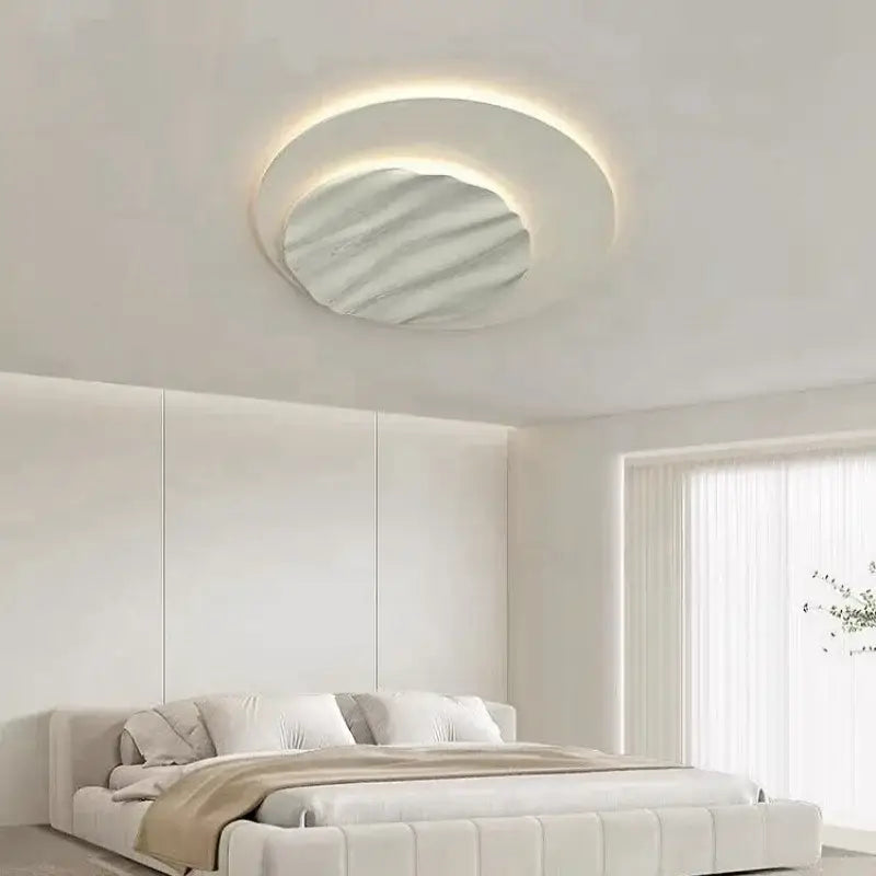 Modern mirrored ring led chandelier ceiling light for living room