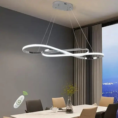 Modern chrome infinity led chandelier living room light