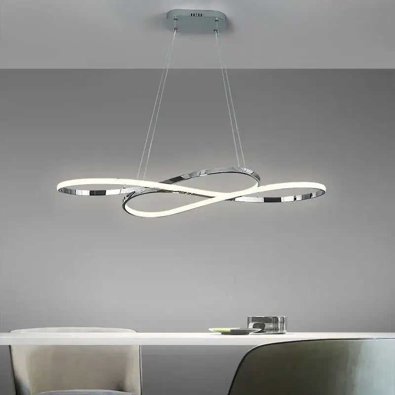 Modern chrome infinity led chandelier living room light