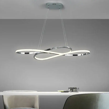Modern chrome infinity led chandelier living room light