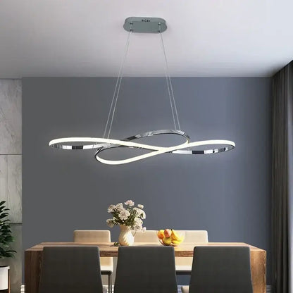 Modern chrome infinity led chandelier living room light