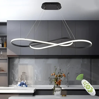 Modern chrome infinity led chandelier living room light