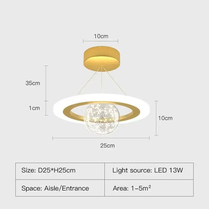 Modern whimsical starry led chandelier for bedroom with remote control