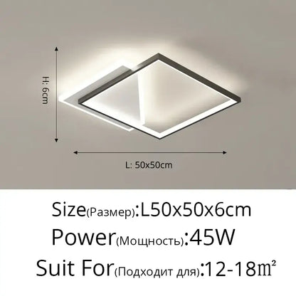 Modern white double ring led chandelier for living room glow