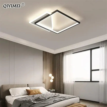 Modern white double ring led chandelier for living room glow
